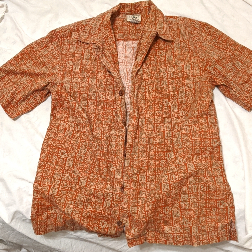 L.L. Bean short sleeve button down